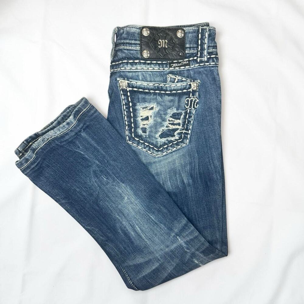 Miss Me Bootcut Jeans Womens Size 29 Flap Pocket Buckle Exclusive JE5152B2X